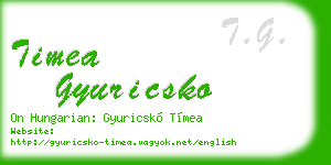 timea gyuricsko business card